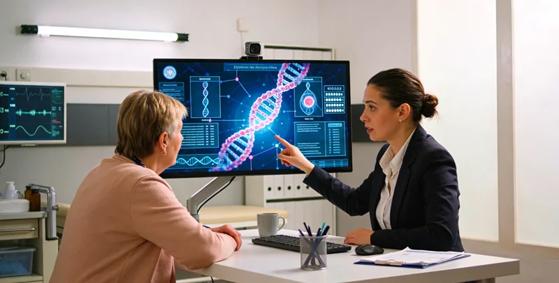 奎屯居民在医院向医生咨询林奇综