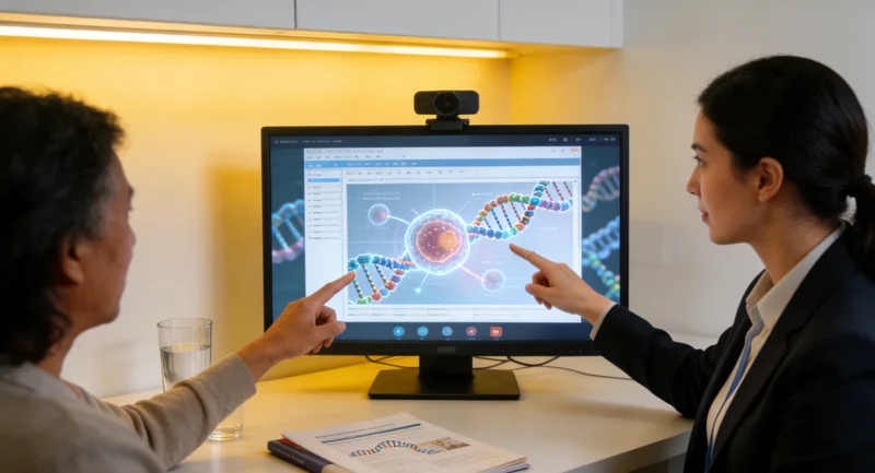 宿迁市民在医院进行遗传咨询场景