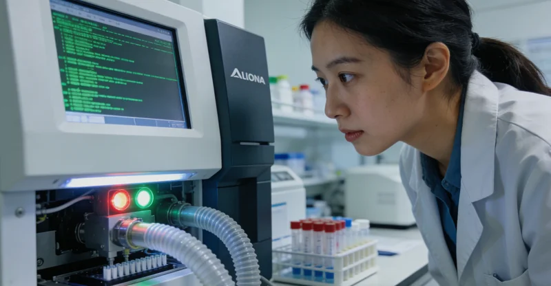 龙港专业实验室进行基因测序分析