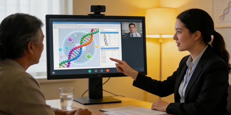 珠海市民在医院进行遗传咨询场景