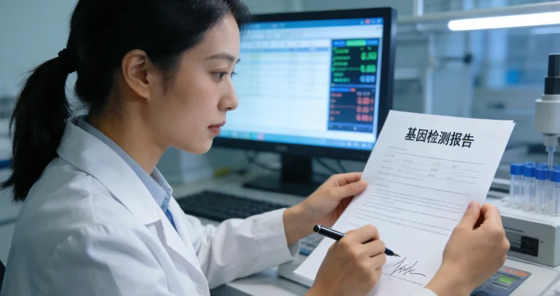 专业人员在锡盟解读基因检测报告