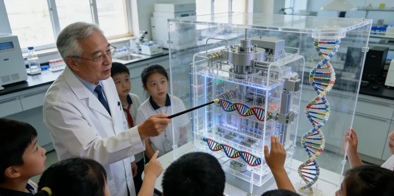 辛集家庭在查看基因检测报告并讨