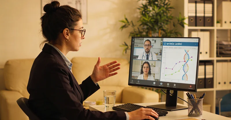 朝阳市民在查看乳腺癌风险基因检