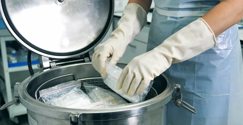 高邮居民在医院进行基因检测血液