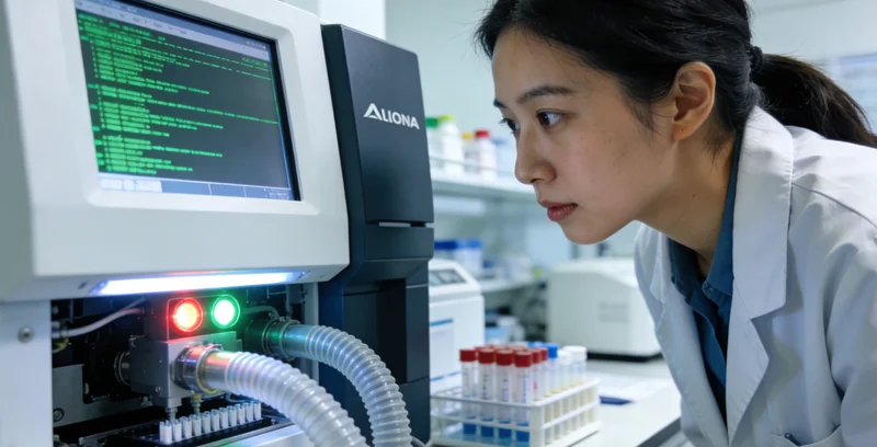 乌中旗基因检测实验室工作场景