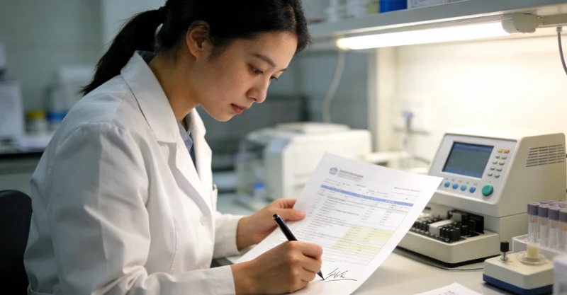 高平居民查看基因检测报告并与家