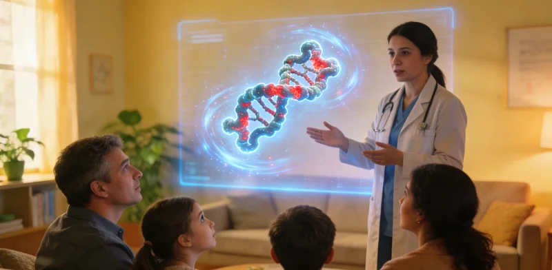 邯郸女性在医院进行遗传咨询场景