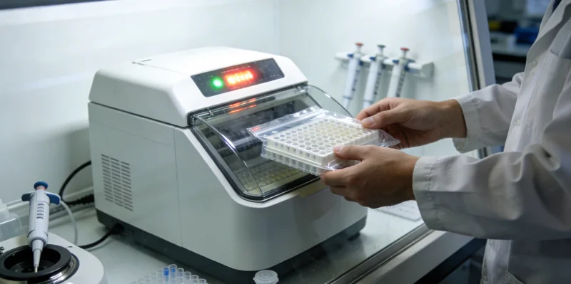 合山儿童在医院接受眼科检查