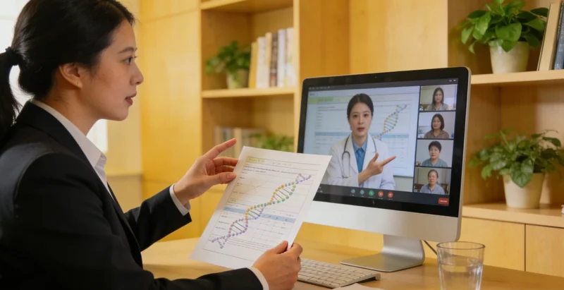 嫩江市民在医院进行遗传咨询场景