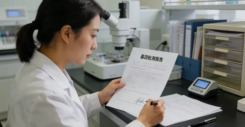 株洲女性查看基因检测报告后沉思