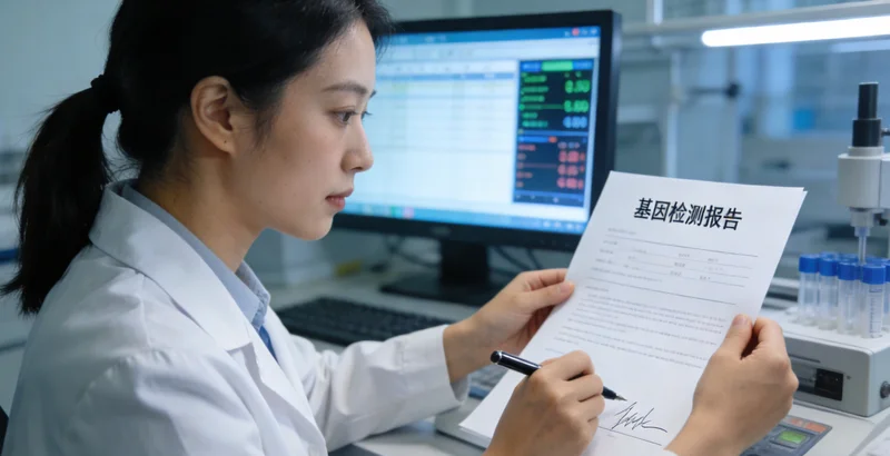 林奇基因检测报告与DNA示意图