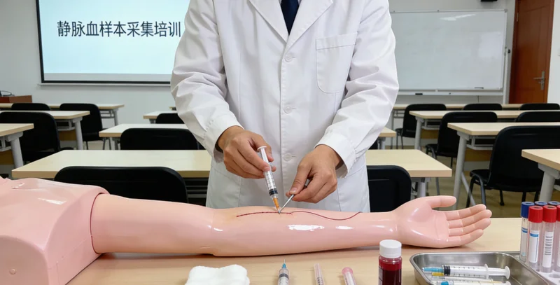 土特旗医护人员进行静脉血采样用