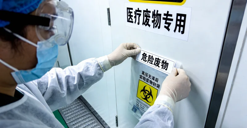 龙港医院护士进行基因检测采血