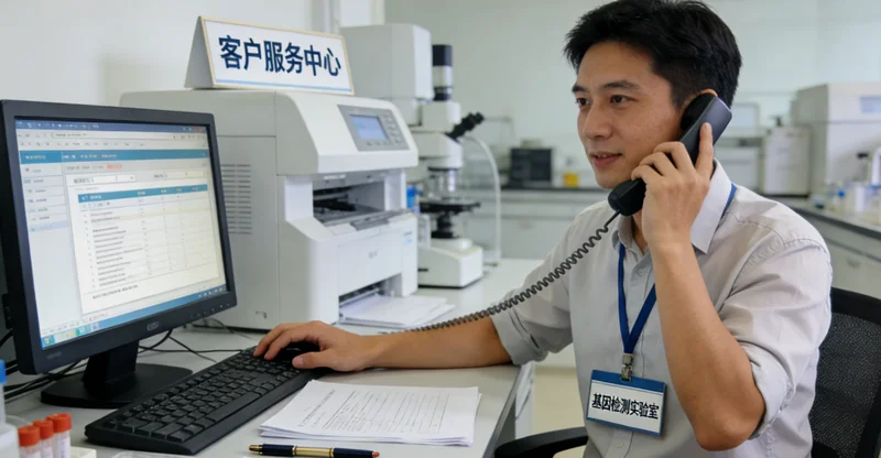 正蓝家庭与医生进行遗传咨询的温