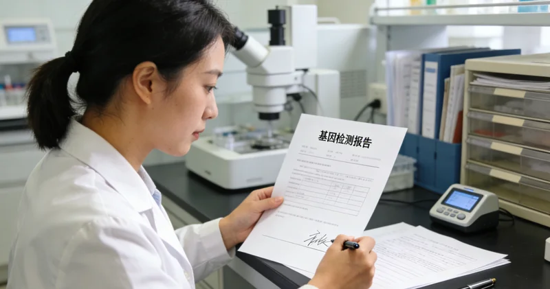 义乌家庭与遗传咨询师共同查看基