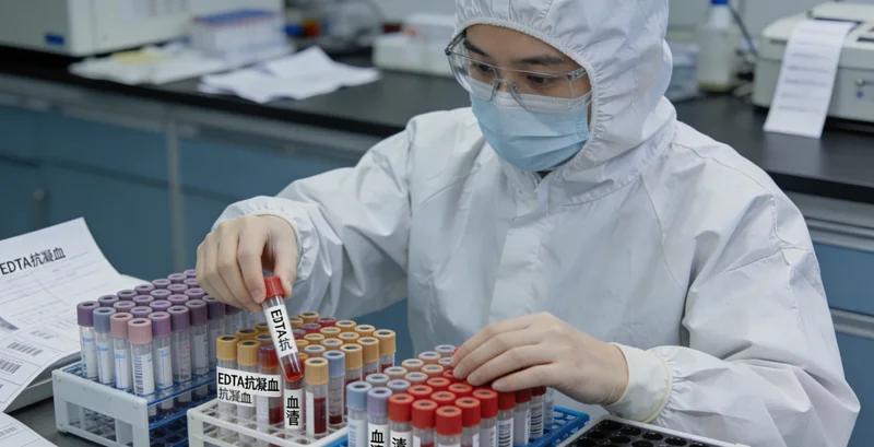 乌兰浩特市民在医院进行甲状腺B