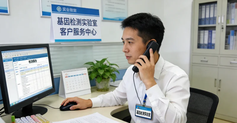 阿左旗居民查看基因检测报告并与