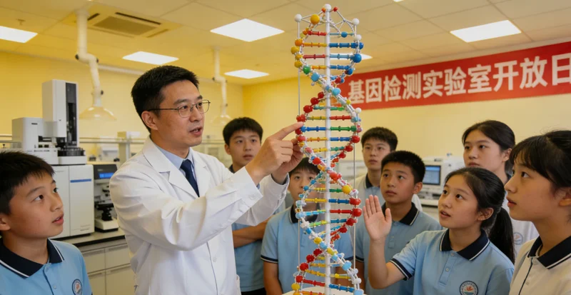 基因测序实验室高科技仪器工作场