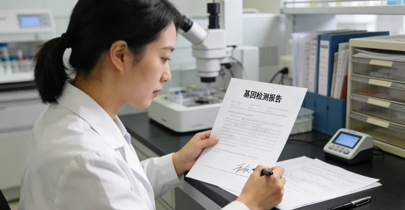 漳州家庭查看基因检测报告并与医