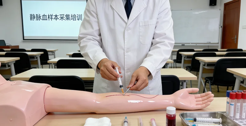 马尔康本地医疗服务人员进行静脉