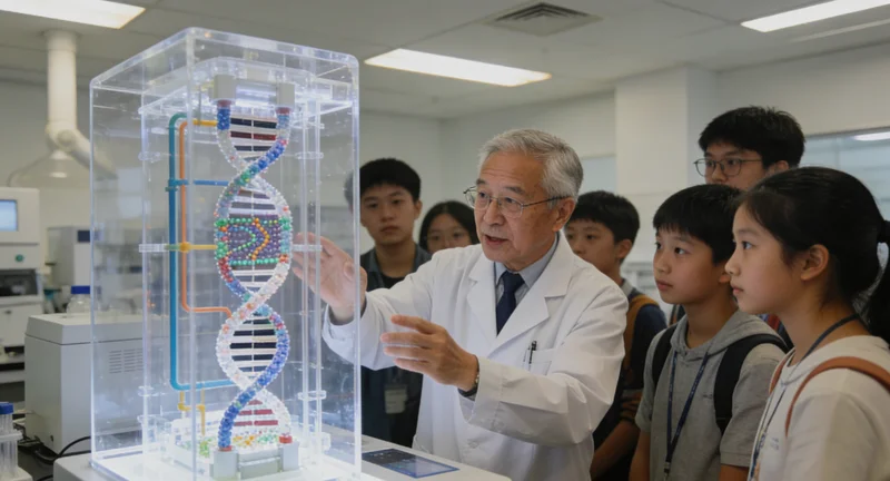 巩义家长陪伴孩子进行健康检查