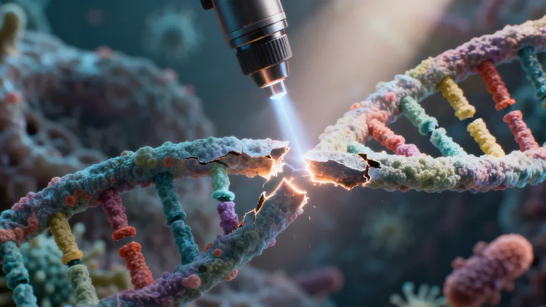 ROS1基因正常结构与重排后融合结构对比示意图