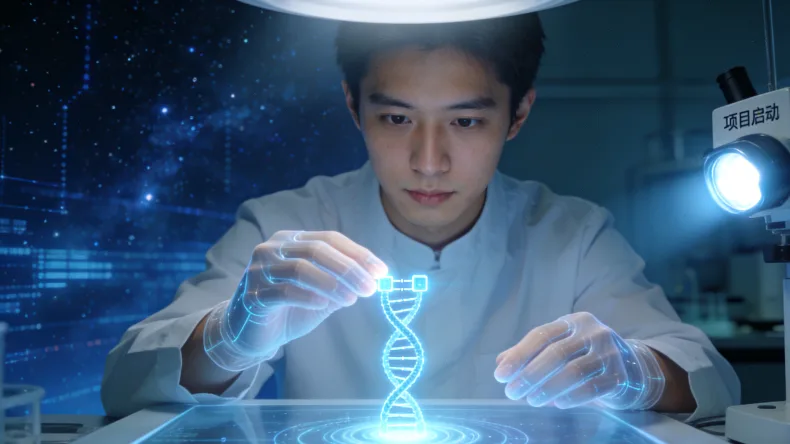 遗传性乳腺癌-卵巢癌综合征的常染色体显性遗传模式图