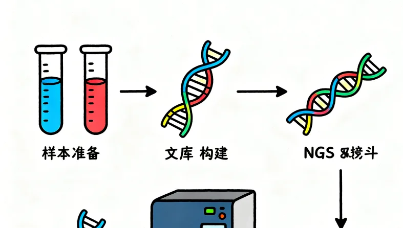 靶向测序与全外显子组测序技术流程简图