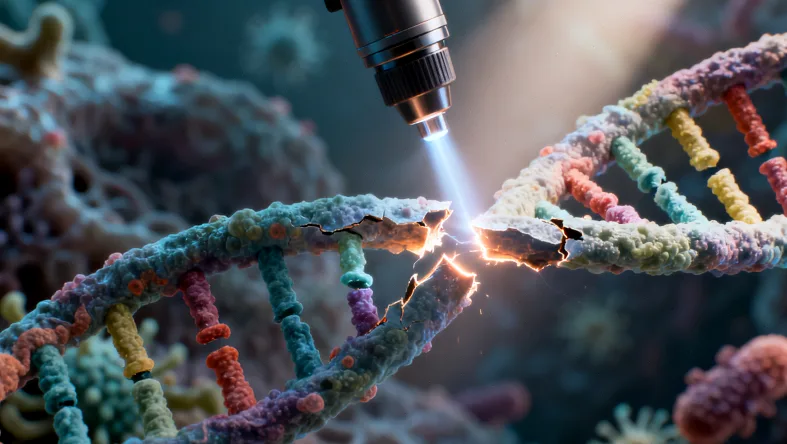 乳腺癌风险随年龄与基因状态变化曲线图