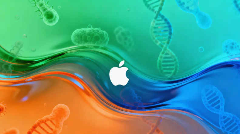 FISH检测显示HER2基因扩增荧光图