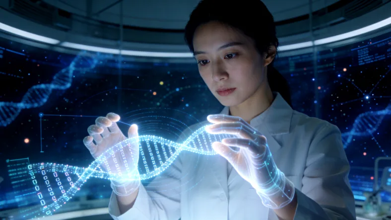 NGS测序芯片工作流程示意图