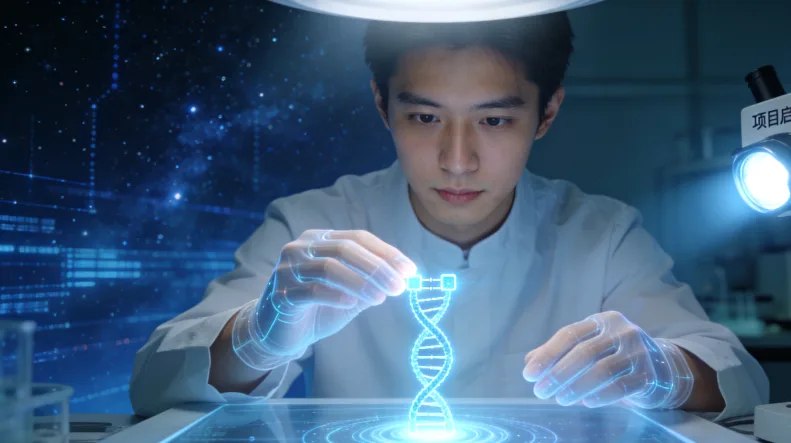 肿瘤组织样本处理与DNA提取实验室场景