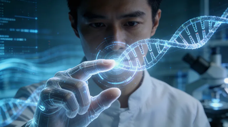 基因转录与RNA剪辑过程示意图