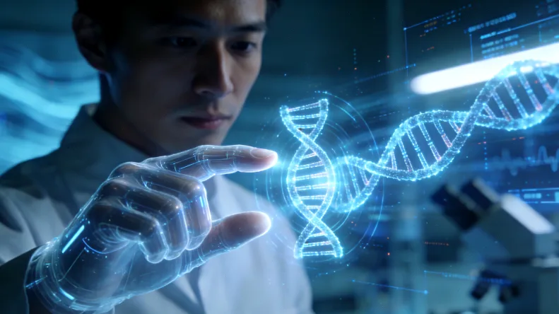 FISH检测原理动态图解：荧光探针结合显示融合