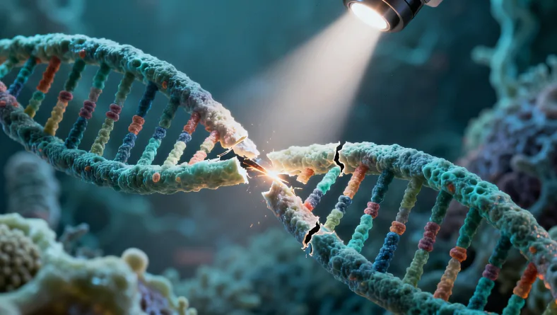 基因测序峰图显示特定突变位点