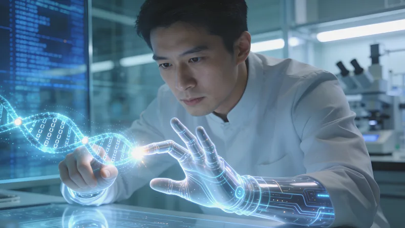 肺癌细胞与正常细胞基因对比示意图