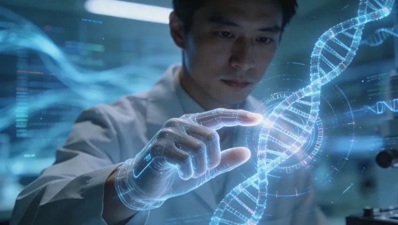 医生与咨询者进行遗传咨询沟通