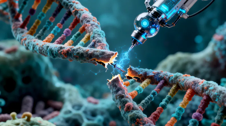 乳腺癌组织样本切片与基因检测流程对比图