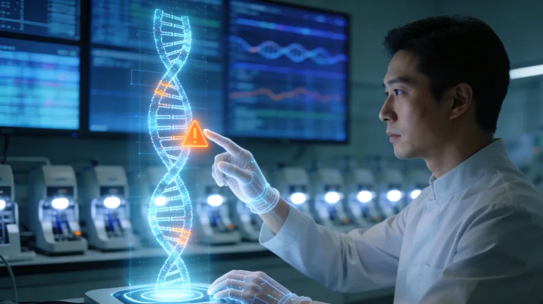 高通量基因测序仪内部工作示意图