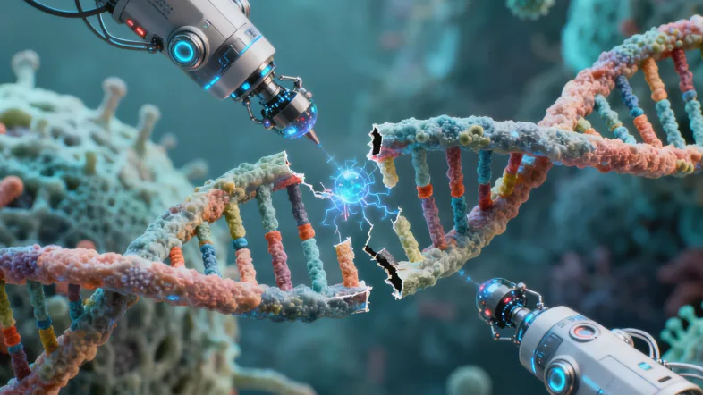 遗传咨询师与家庭面对面沟通场景。