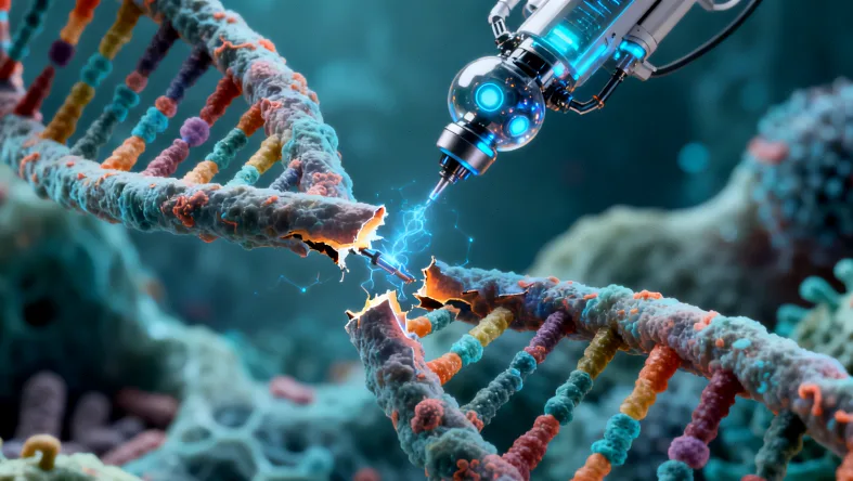 基因测序实验室内部工作场景