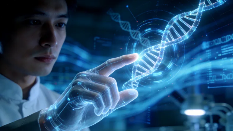 基因测序实验室内部的高通量测序仪