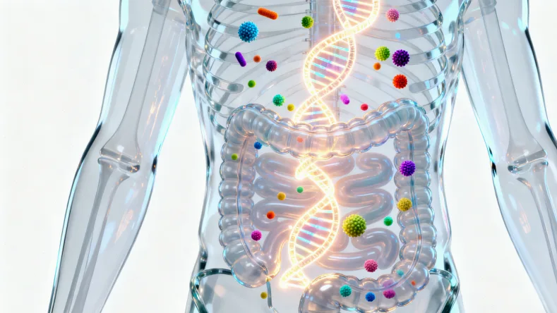 高科技基因测序实验室内部工作场景