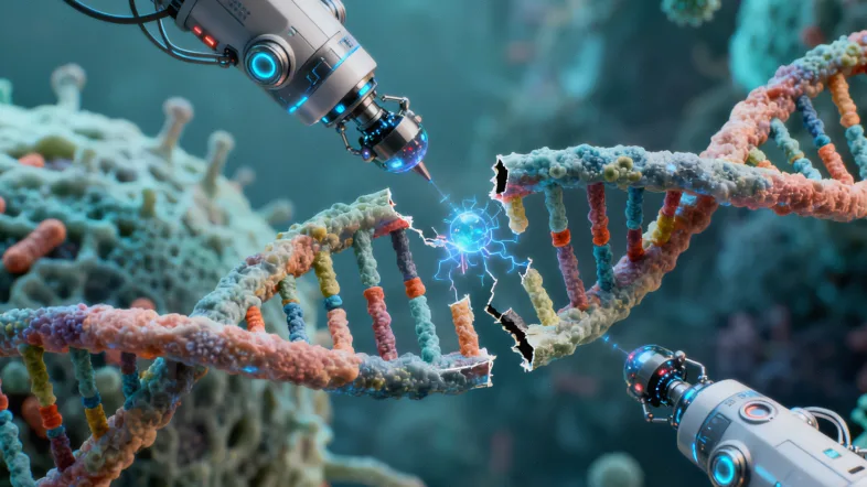 基因测序实验室内部的高通量测序仪