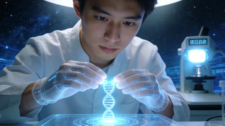 基因检测咨询师与居民面对面沟通场景