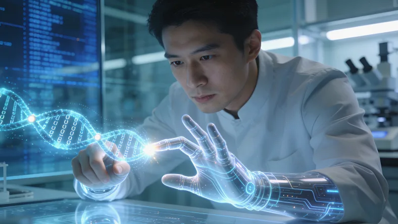 专业遗传咨询师与家庭面对面沟通场景