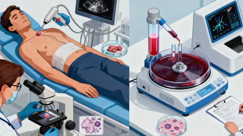 专业人员正在进行血液样本采集操作