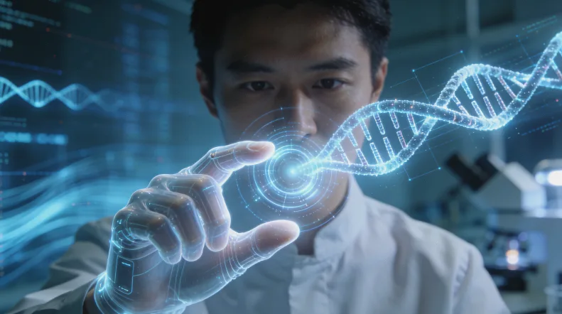 基因检测实验室PCR分析仪工作场景