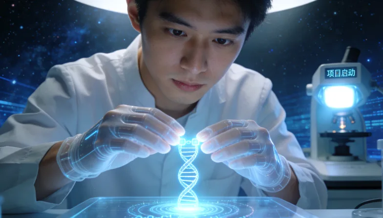 基因检测样本采集（采血或口腔拭子）过程特写