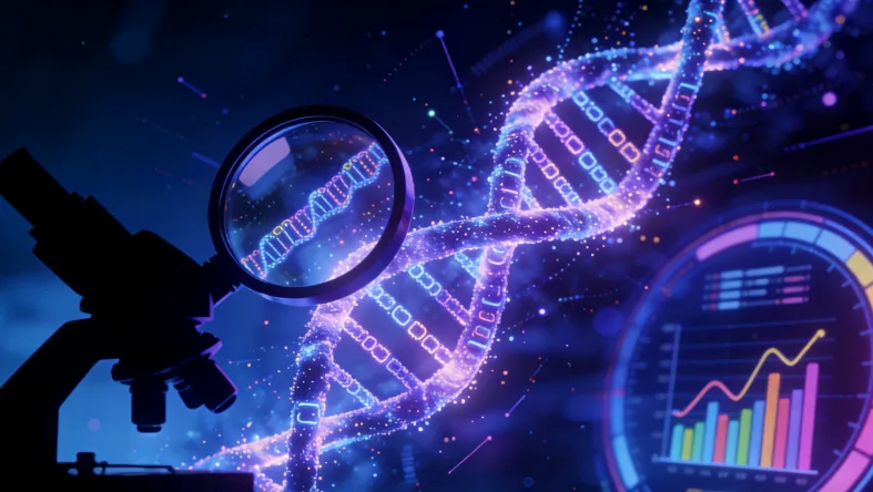 专业遗传咨询师与咨询者进行面对面沟通场景